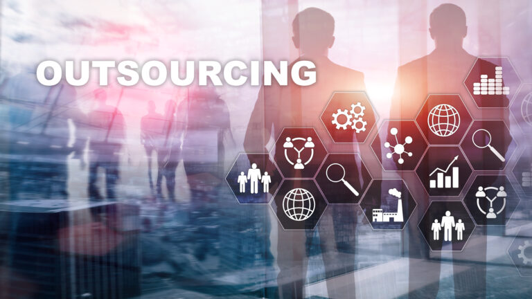 Outsourcing Human Resources. Global Business Industry Concept